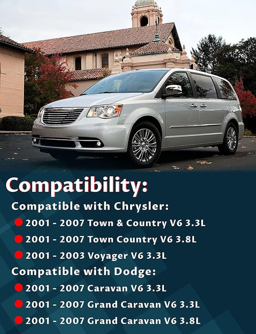 Example productAutomotive Engine Mounts Kit OE Replacement for Town & Country/Voyager/Caravan 2001-2007 3.3L/3.8L, FWD Automatic Transmission (OE# A2925, A2926, A2927, A2928)