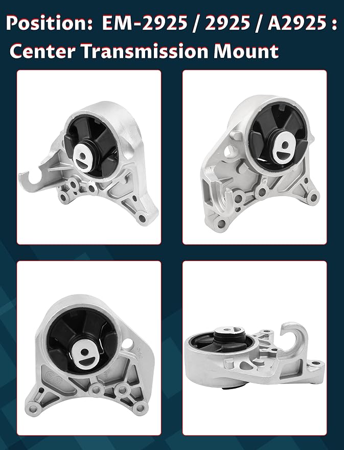 Example productAutomotive Engine Mounts Kit OE Replacement for Town & Country/Voyager/Caravan 2001-2007 3.3L/3.8L, FWD Automatic Transmission (OE# A2925, A2926, A2927, A2928)